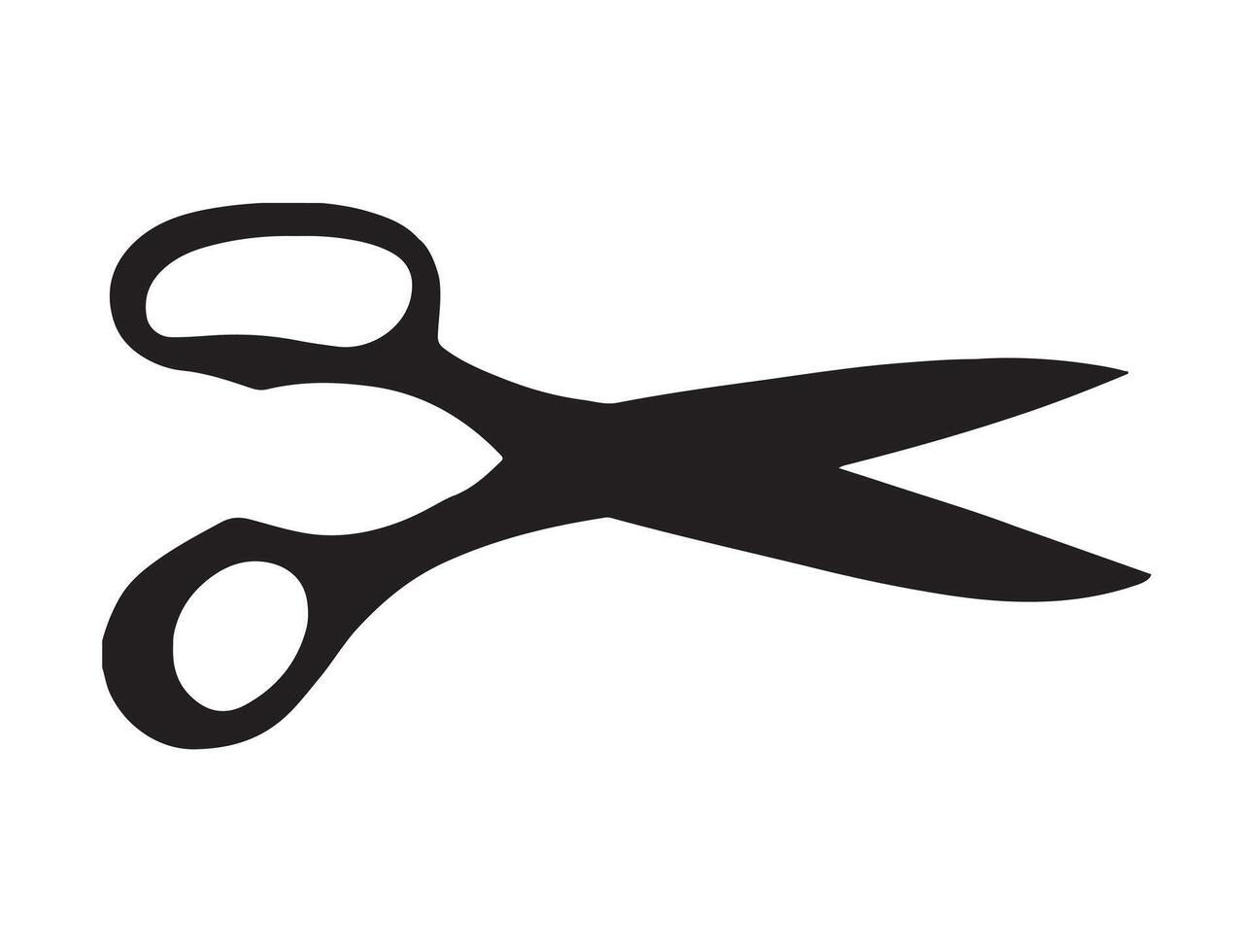 Scissor silhouette on white background vector