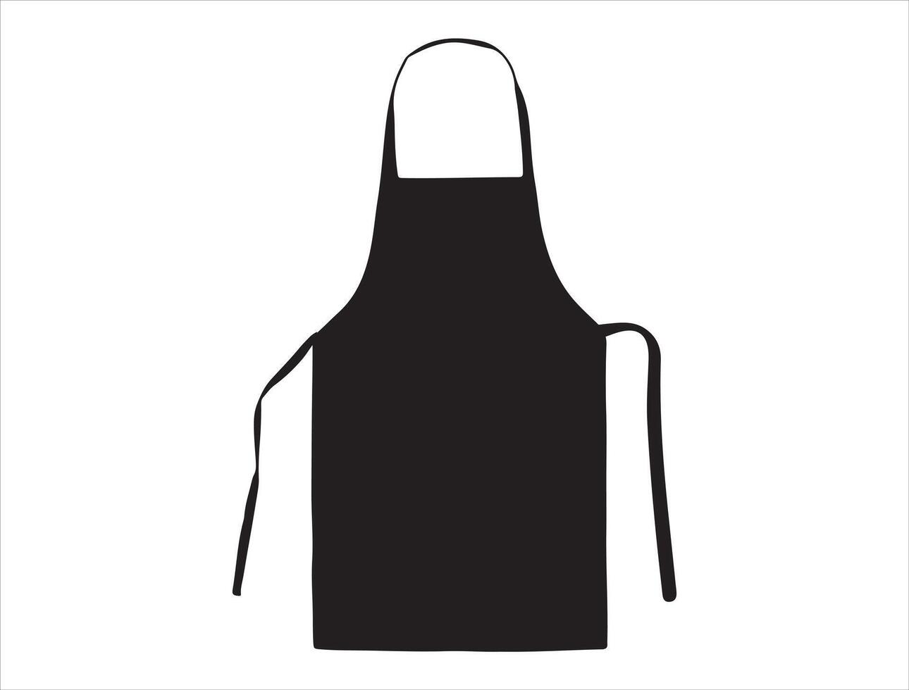 Apron silhouette on white background vector