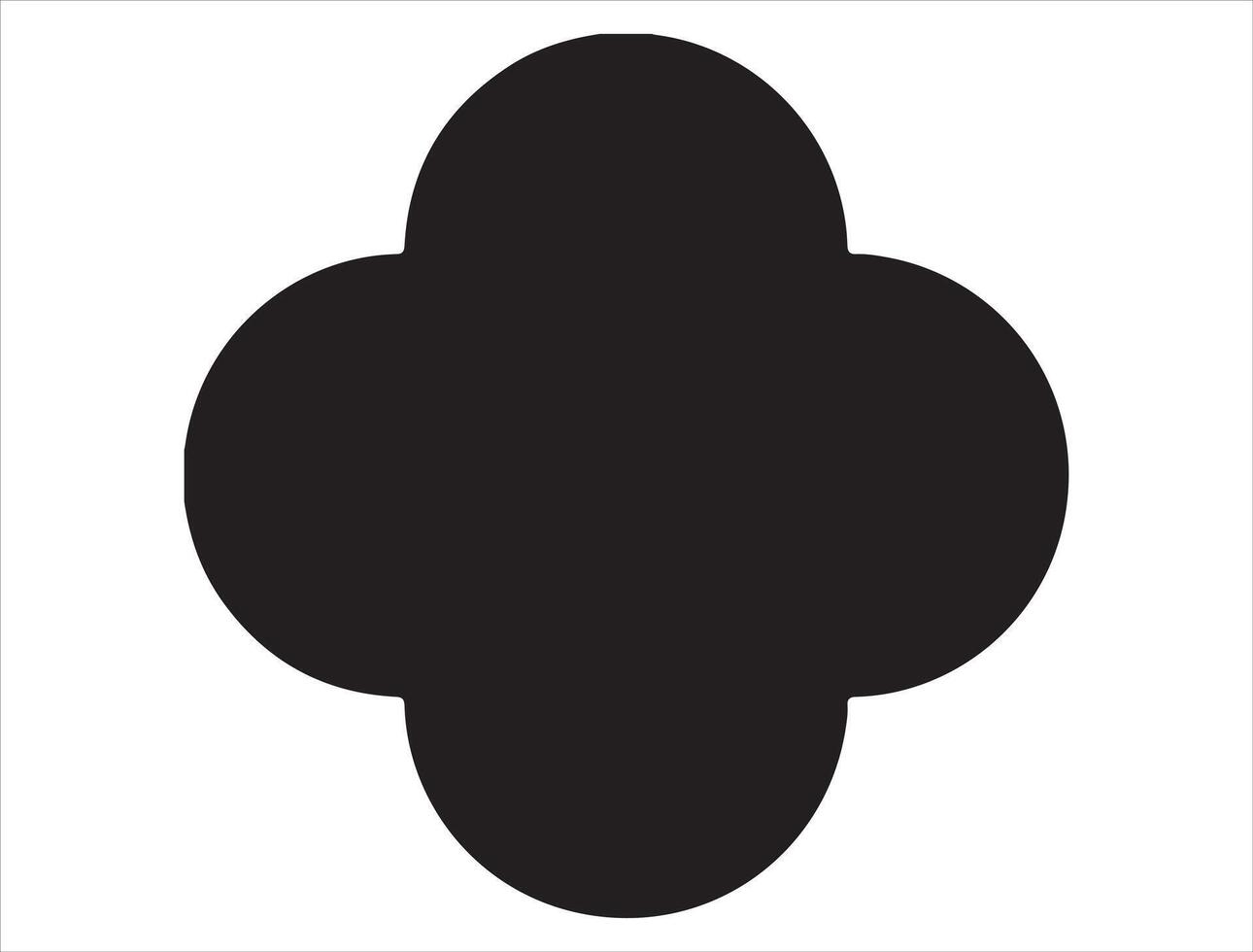 Quatrefoil silhouette on white background vector