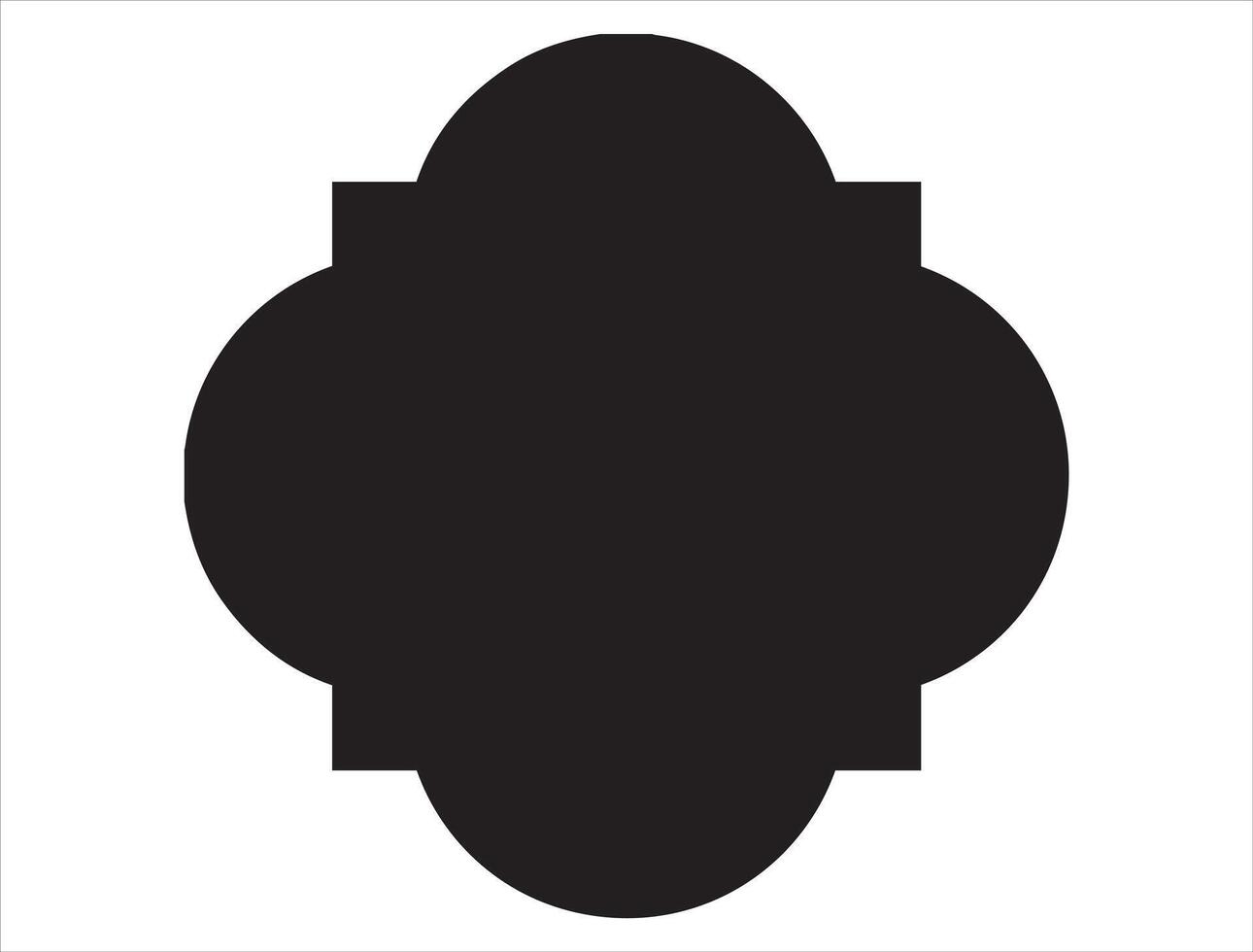 Quatrefoil silhouette on white background vector