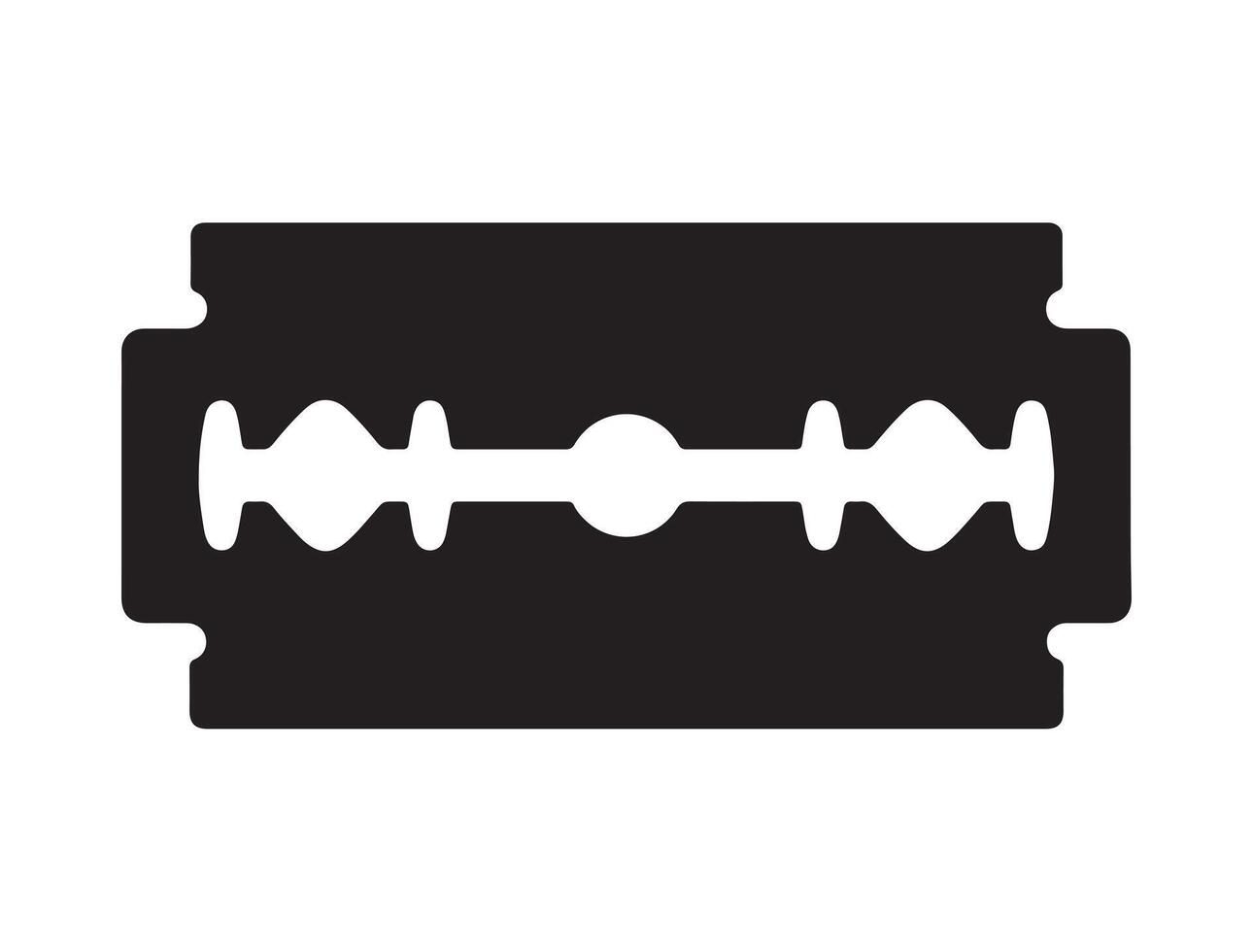 Razor blade silhouette on white background vector