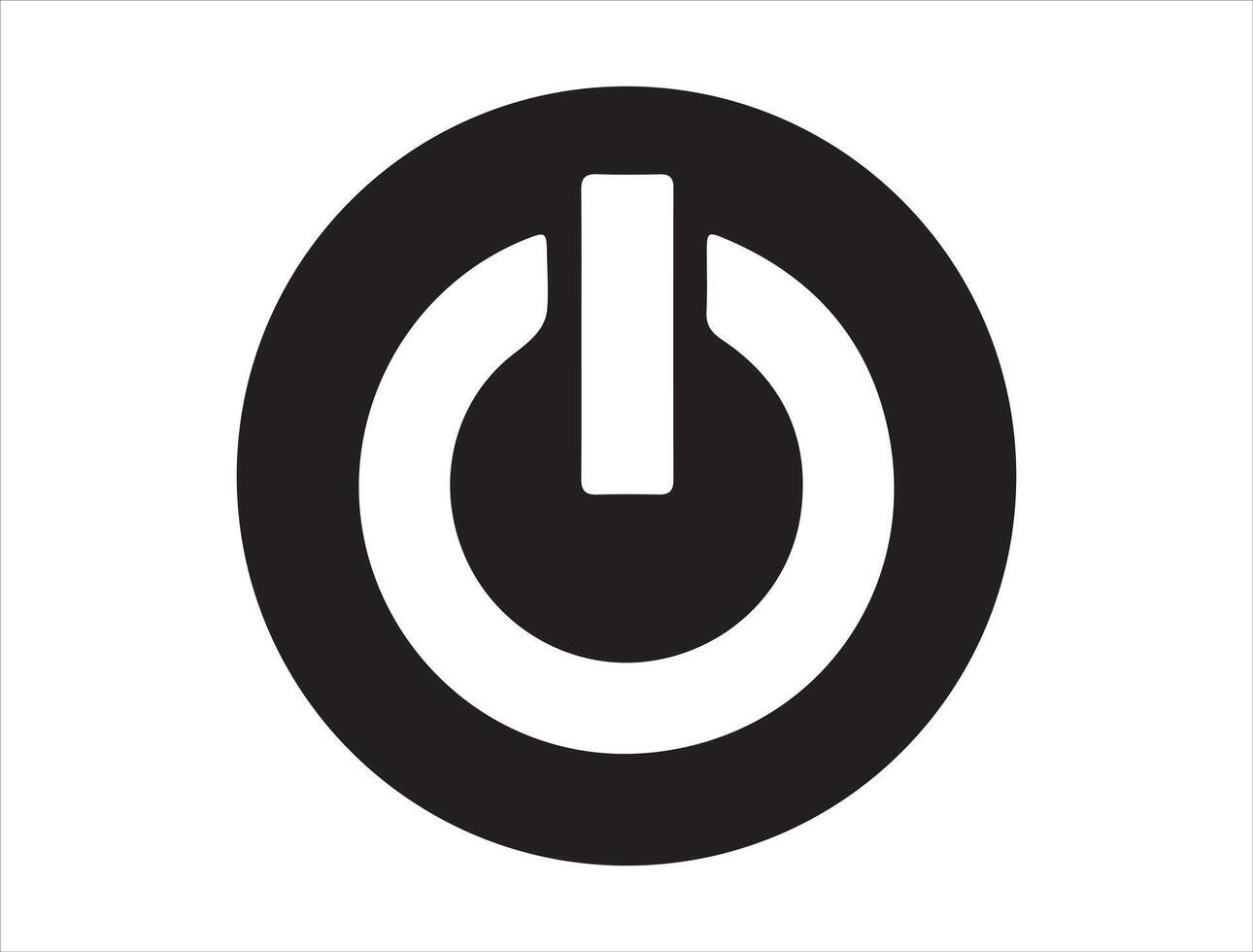 Power button silhouette on white background vector