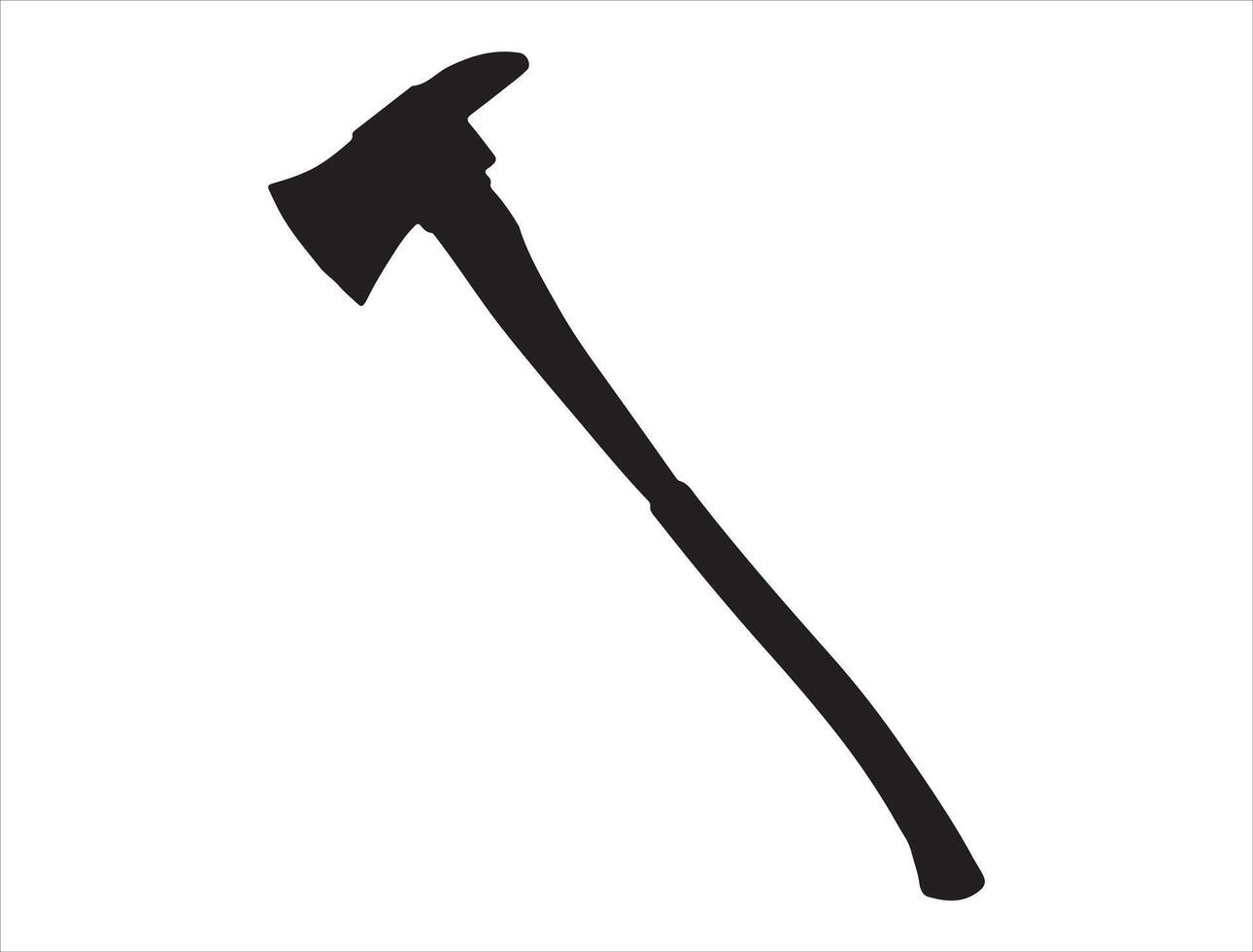 Axe silhouette on white background vector
