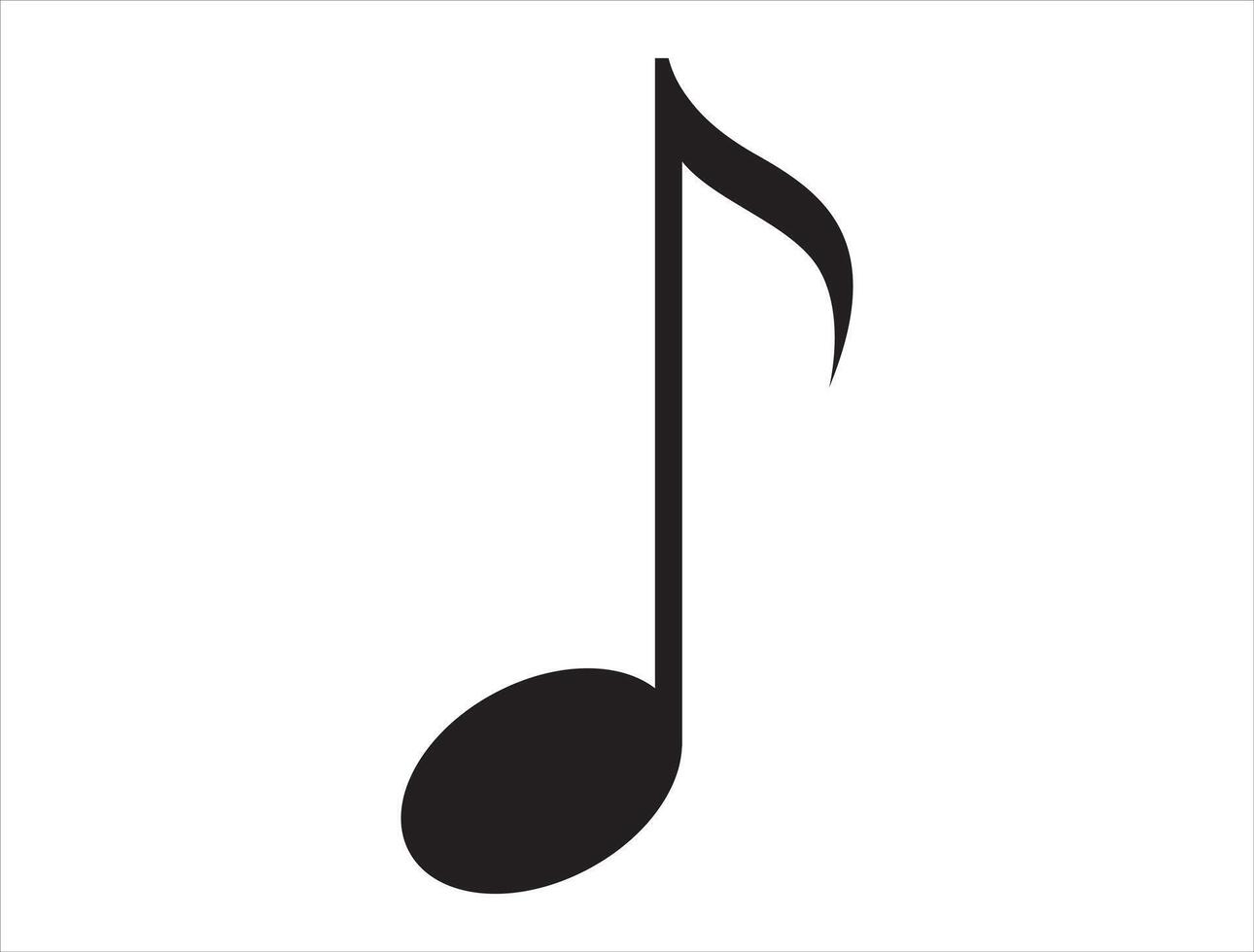 Musical note silhouette on white background vector