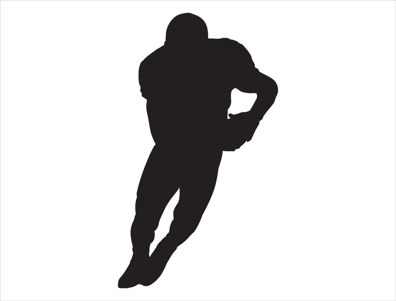American football player silhouette vector