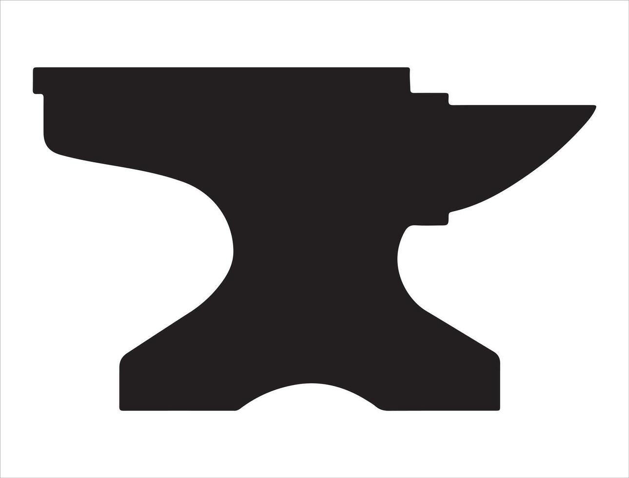 Anvil silhouette on white background vector