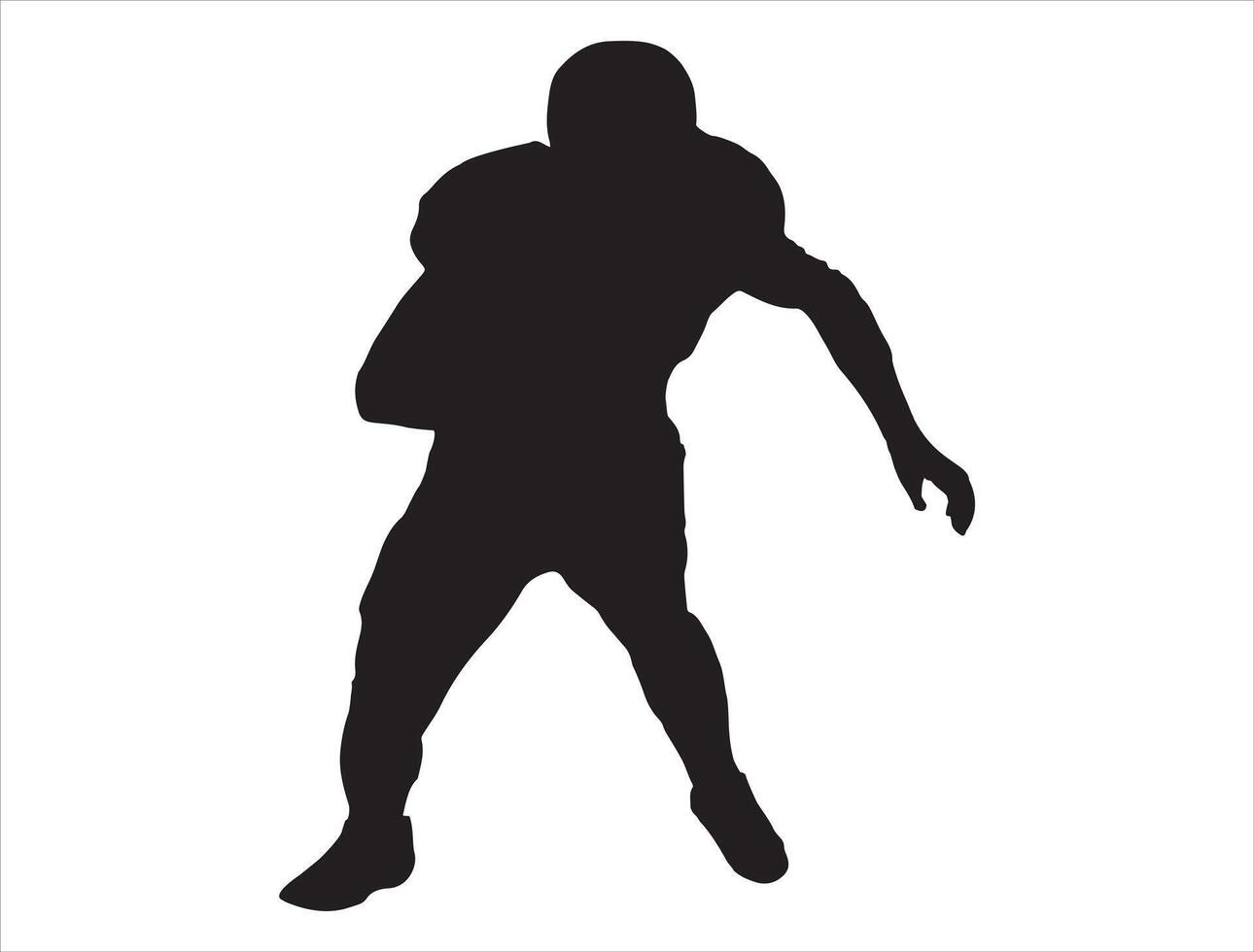 American football player silhouette vector