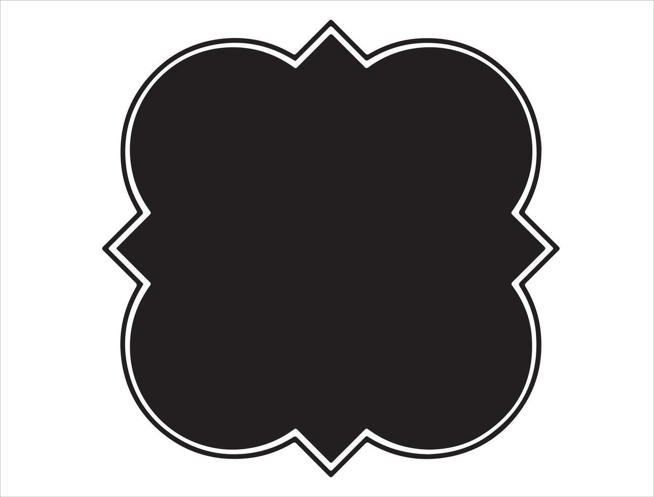 Quatrefoil silhouette on white background vector