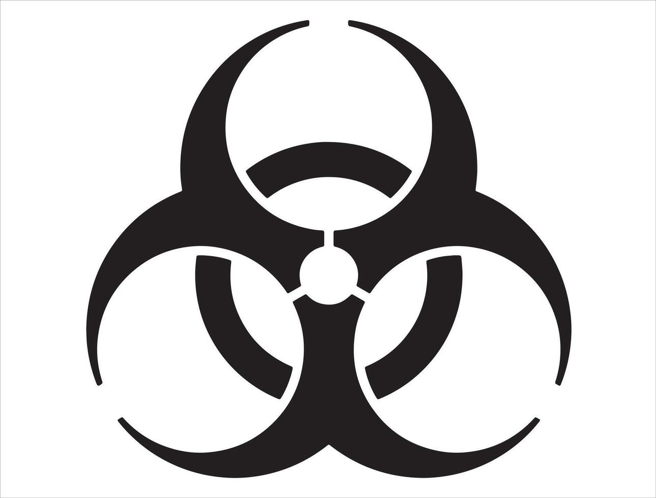 Biohazard symbol silhouette vector