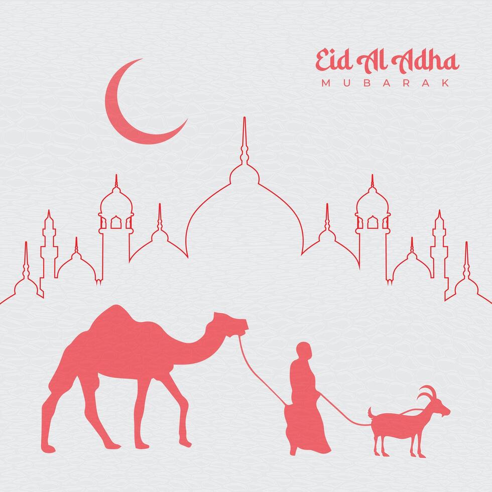 Eid Mubarak Social Media Post Design vector