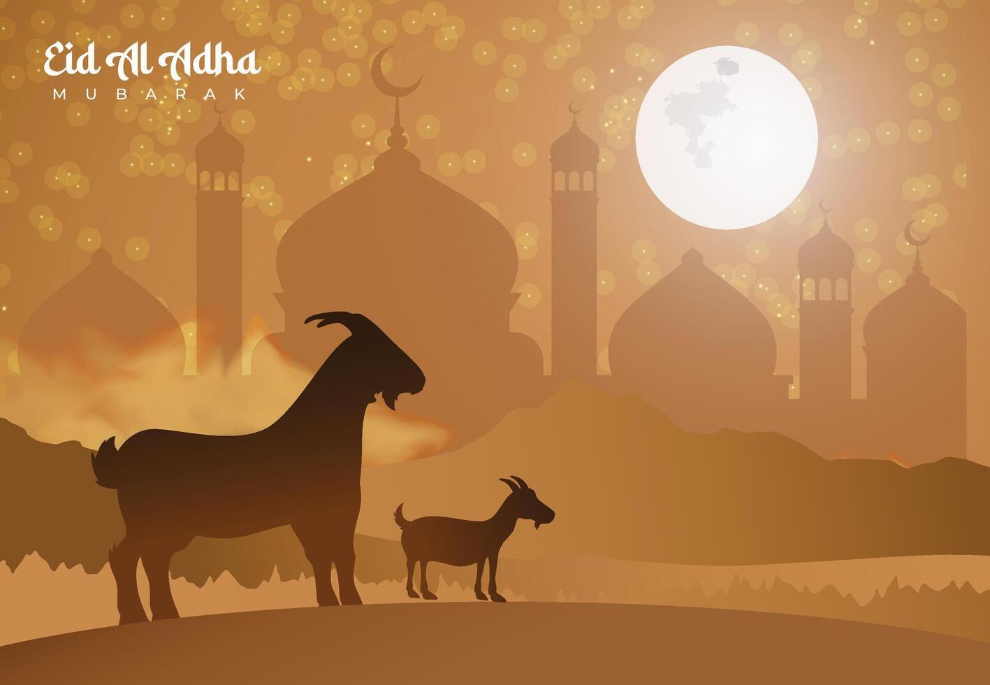 Eid Mubarak Social Media Post Design vector