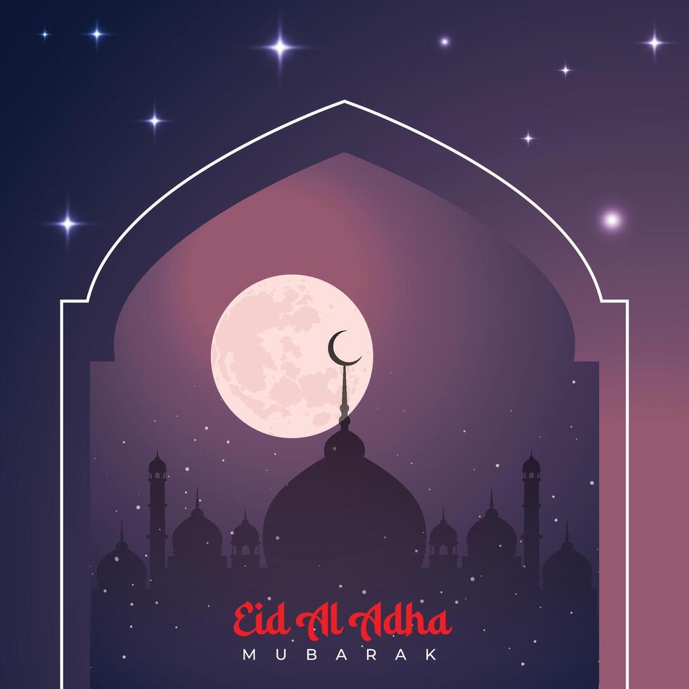 Eid Mubarak Social Media Post Design vector