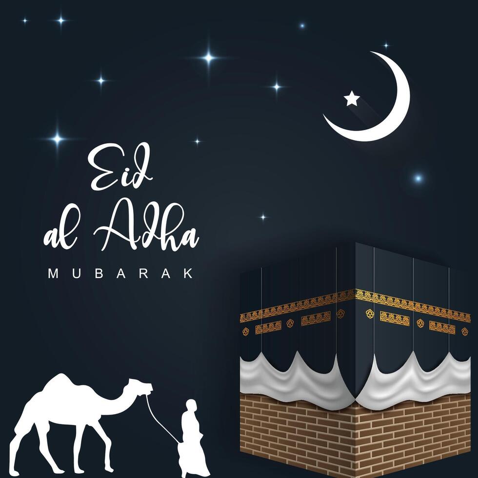 Eid Mubarak Social Media Post Design vector