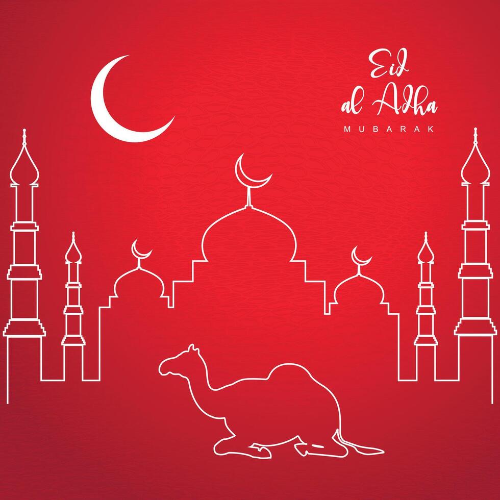 Eid Mubarak Social Media Post Design vector