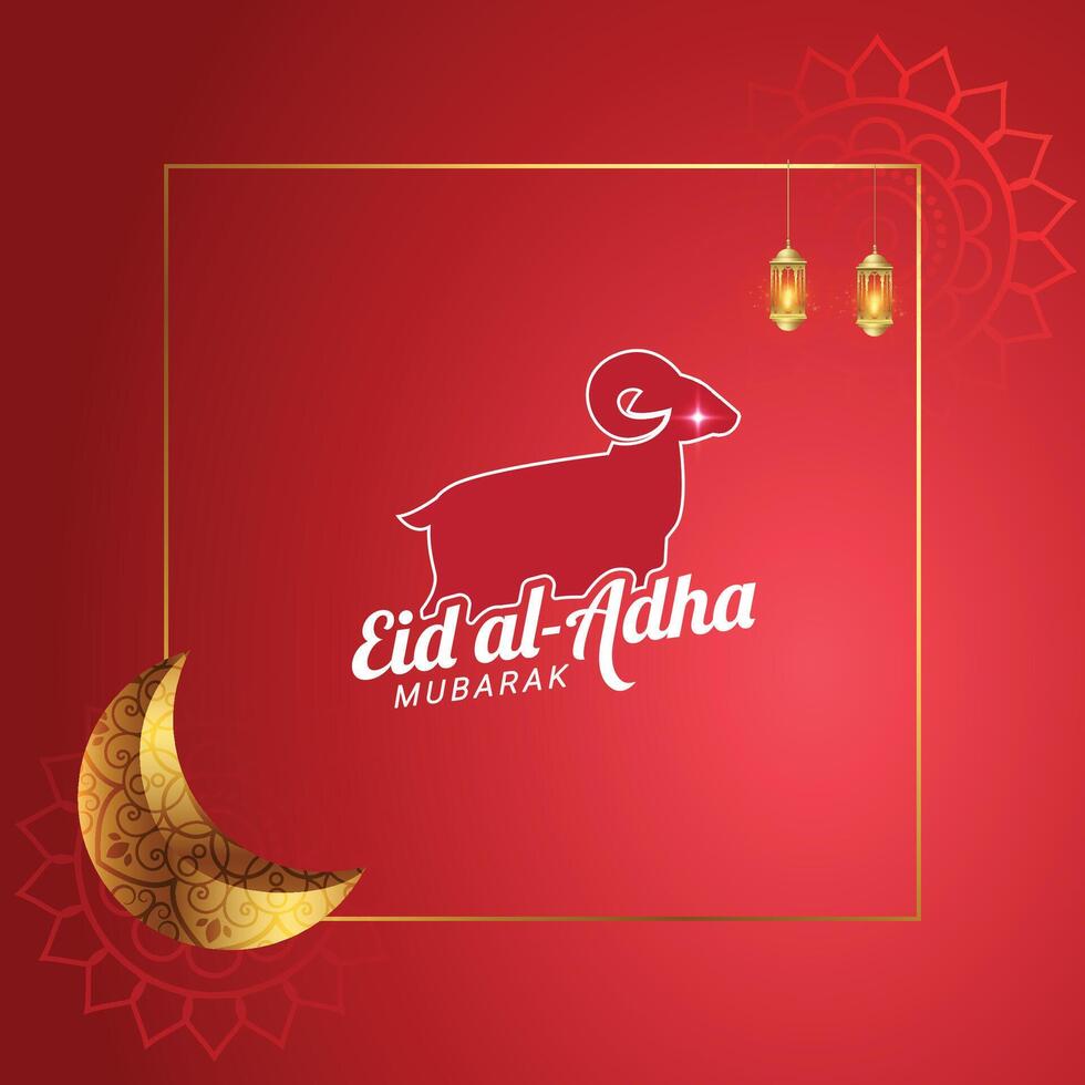 Eid Mubarak Social Media Post Design vector