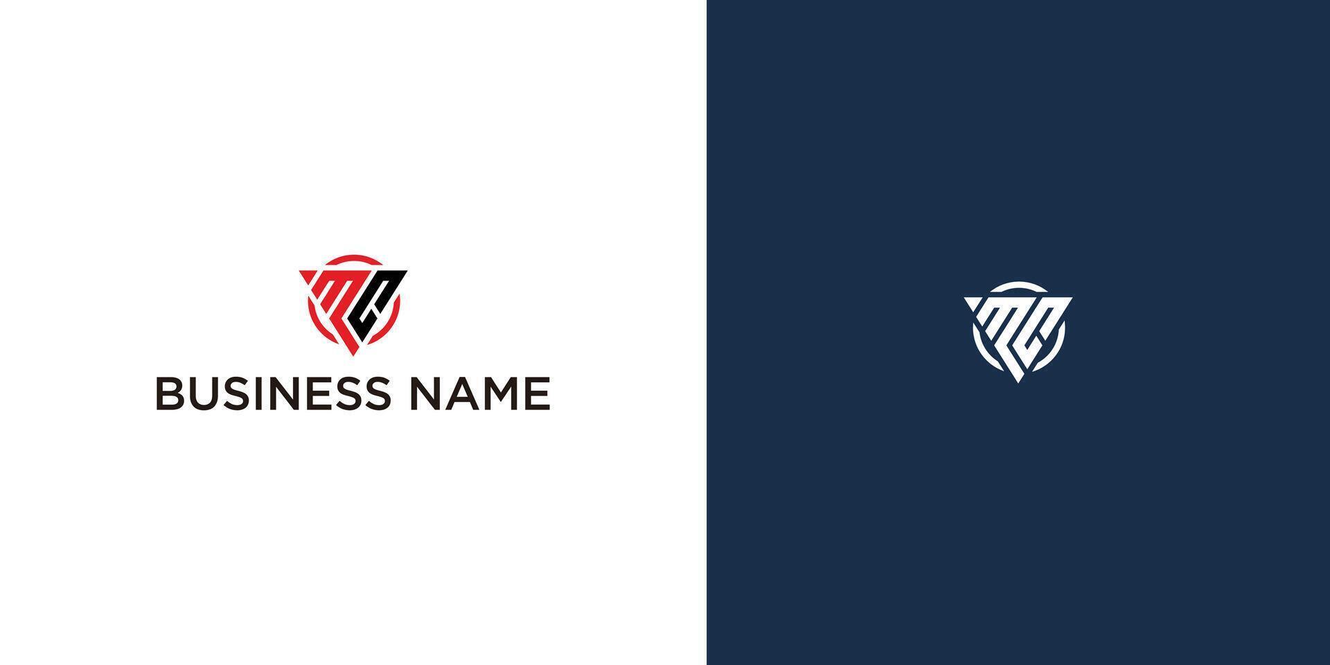 Initial letter mc or cm logo design illustration template vector