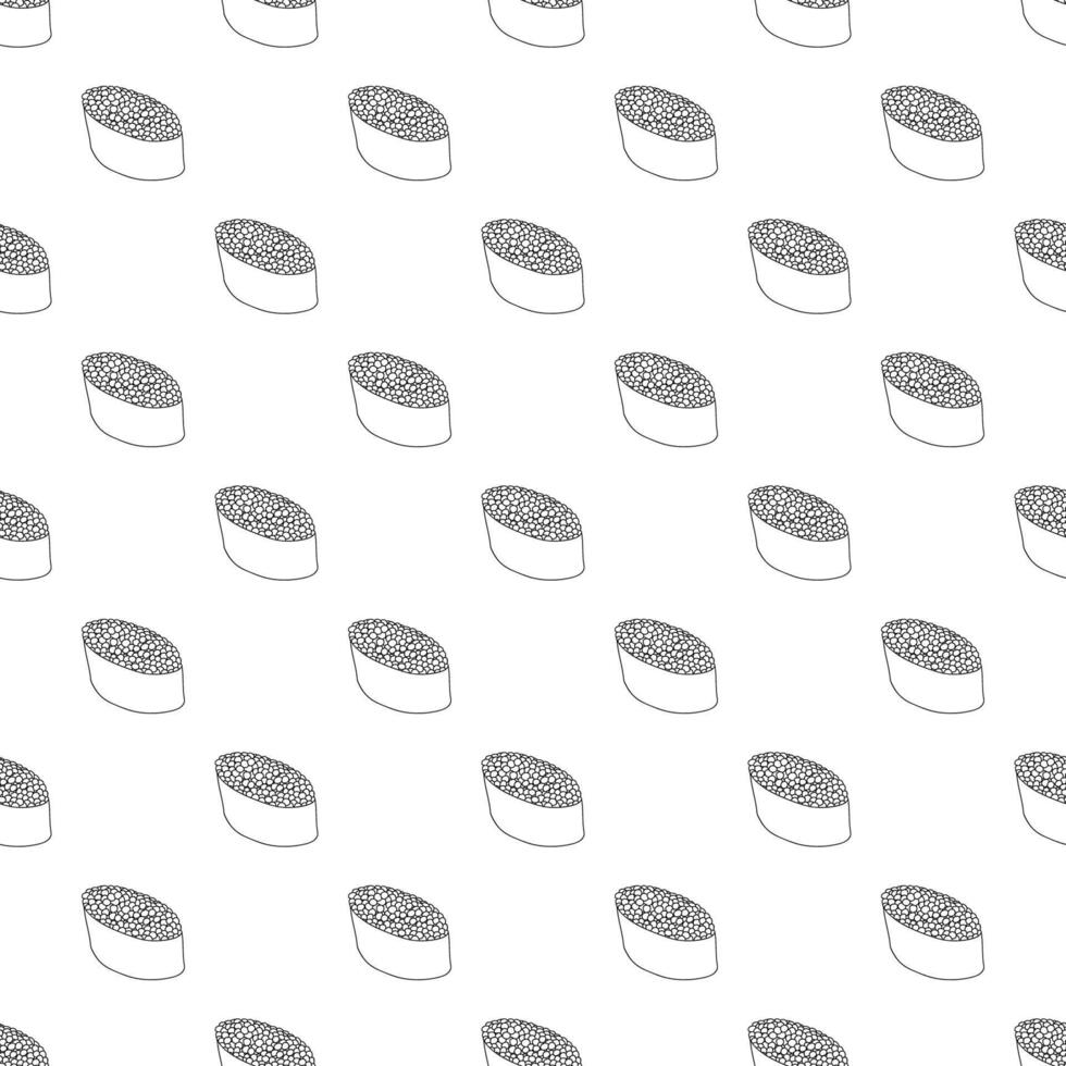 Seamless pattern with sushi for decorative print, wrapping paper, menu, wallpaper and fabric vector