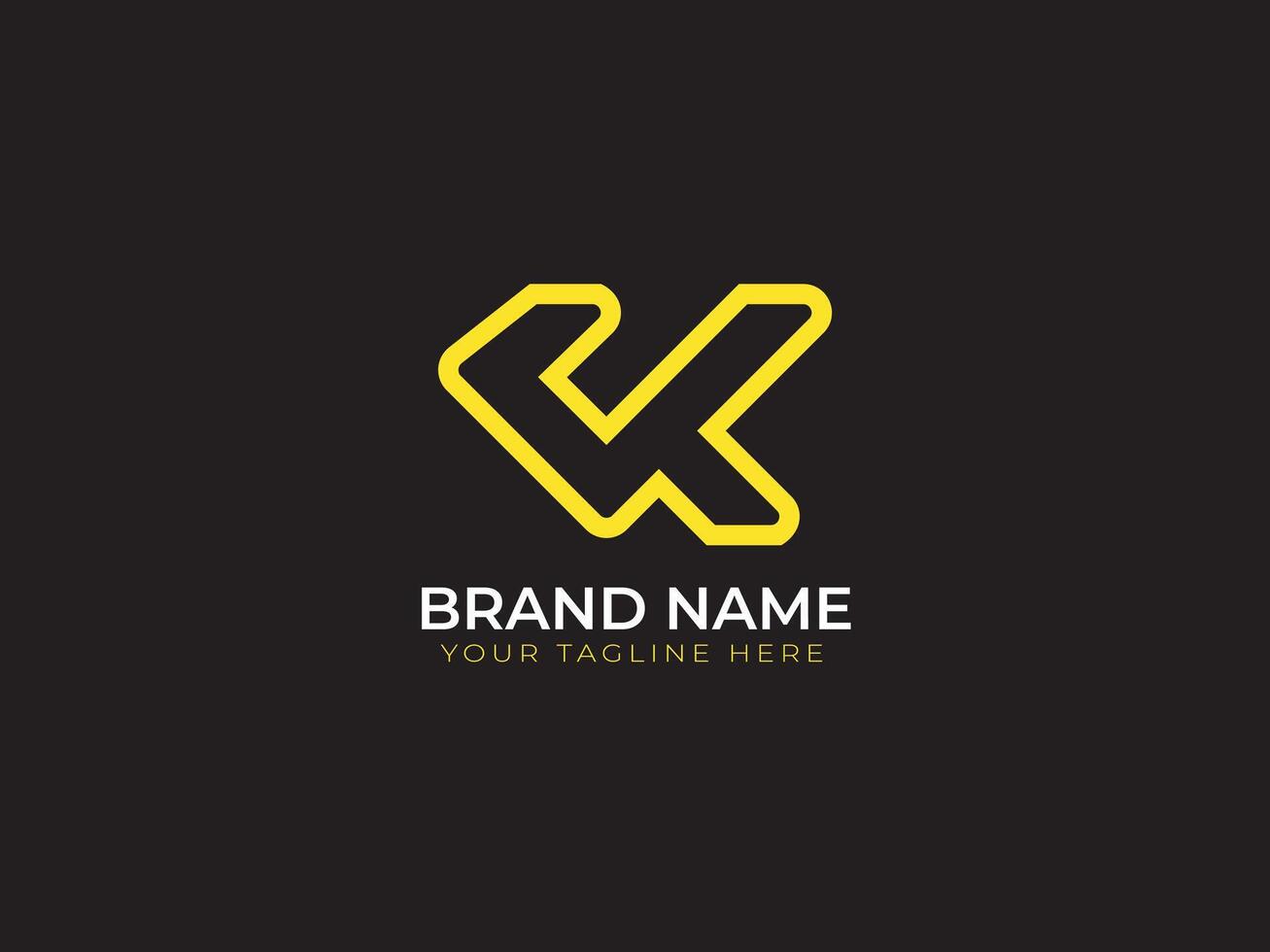 Creative monogram brand identity logo design vector