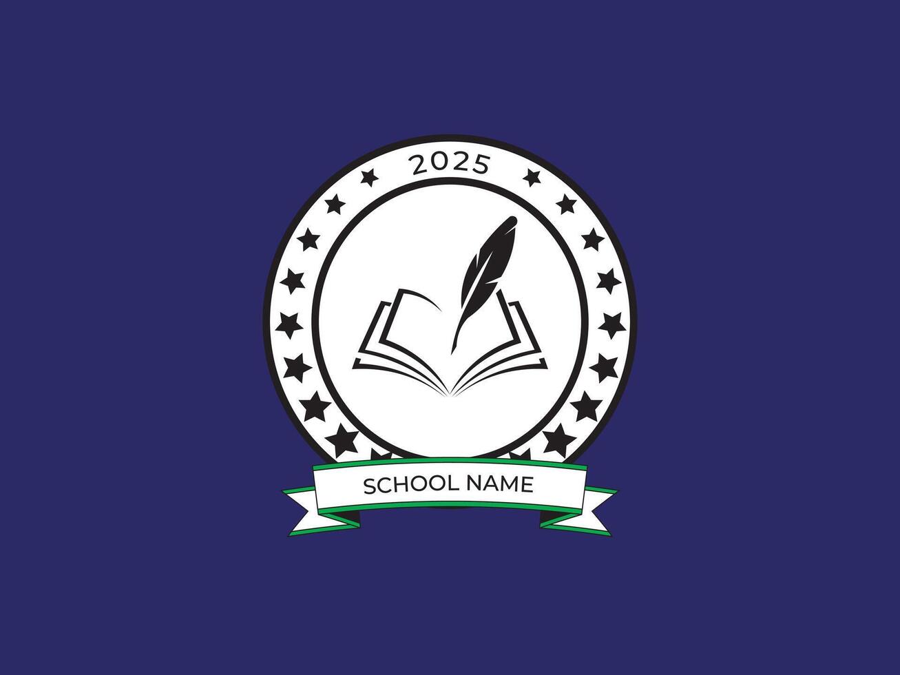 Creative emblem logo design vector