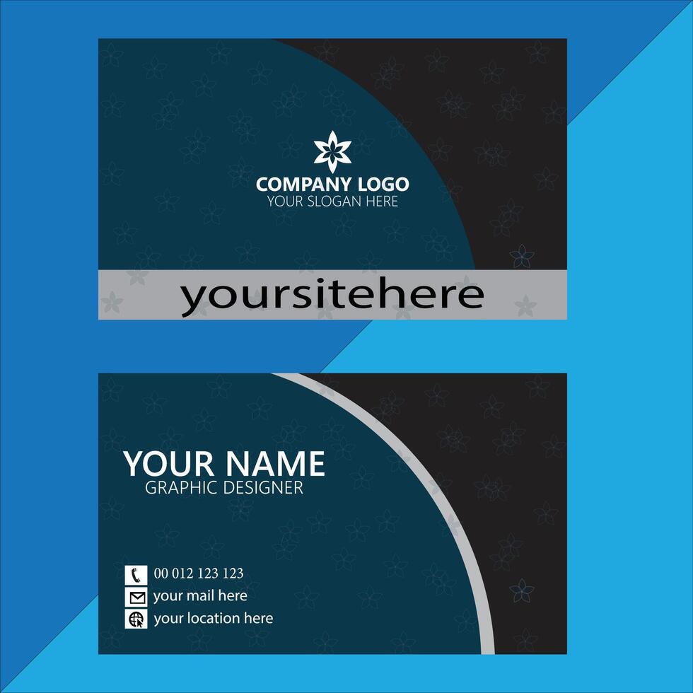 Professional creative business card design template vector