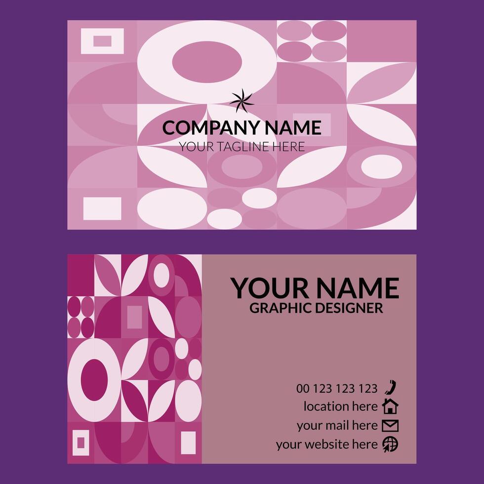 Professional creative business card design template vector