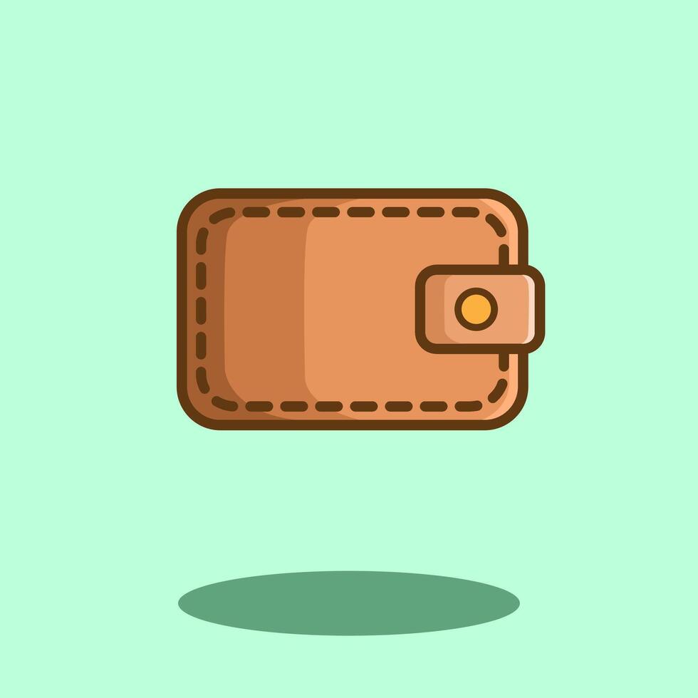 Wallet Cartoon illustration. Wallet. Wallet money coin illustration and icon for print and digital design vector