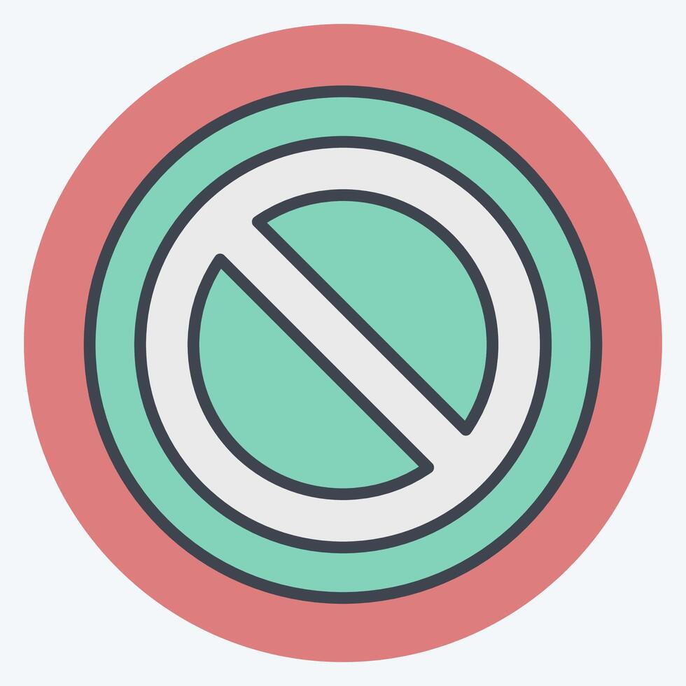 Icon Cancel. related to Delete symbol. color mate style. simple design illustration vector