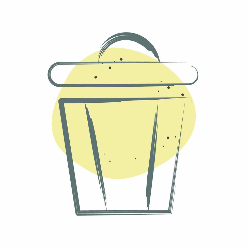 Icon Trash. related to Delete symbol. Color Spot Style. simple design illustration vector