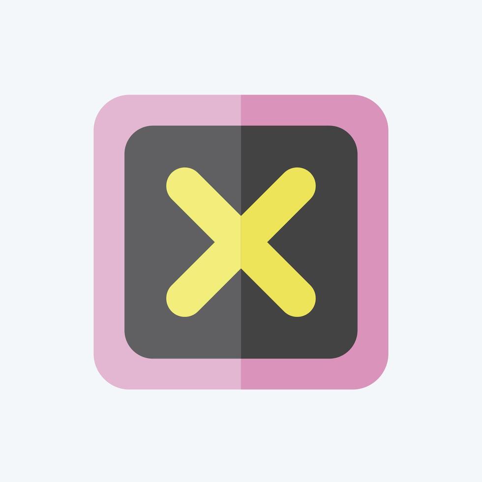 Icon Delete Button. related to Delete symbol. flat style. simple design illustration vector