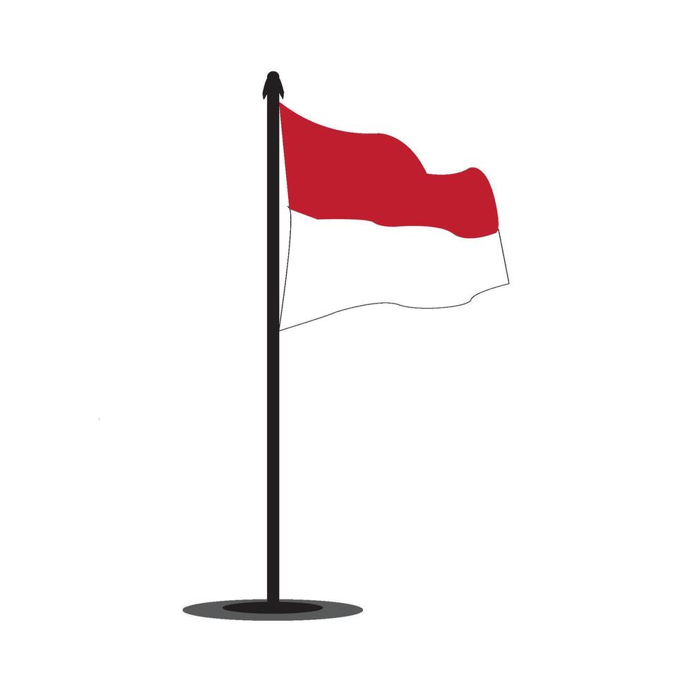 vectors illustration symbol design flag of Indonesia