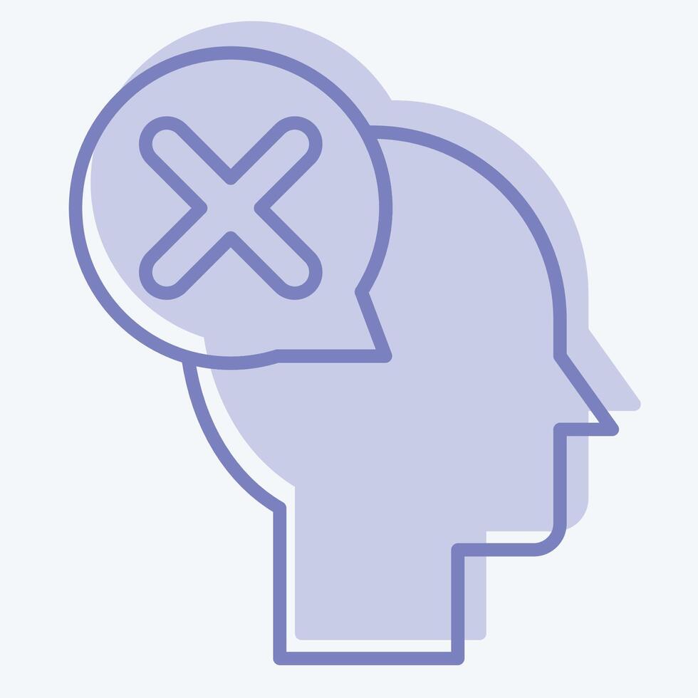 Icon Refuse. related to Delete symbol. two tone style. simple design illustration vector