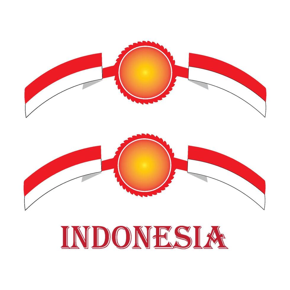 vectors illustration symbol design flag of Indonesia