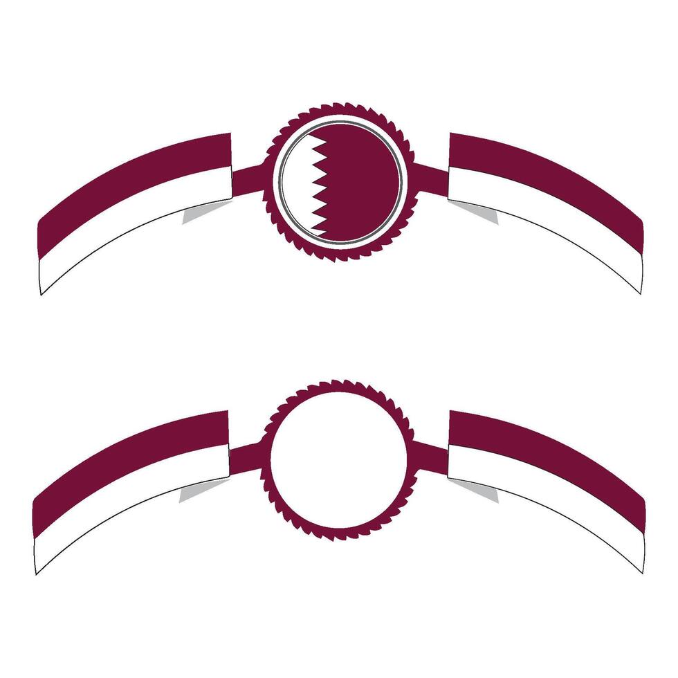 vectors illustration qatar country flag icon symbol design