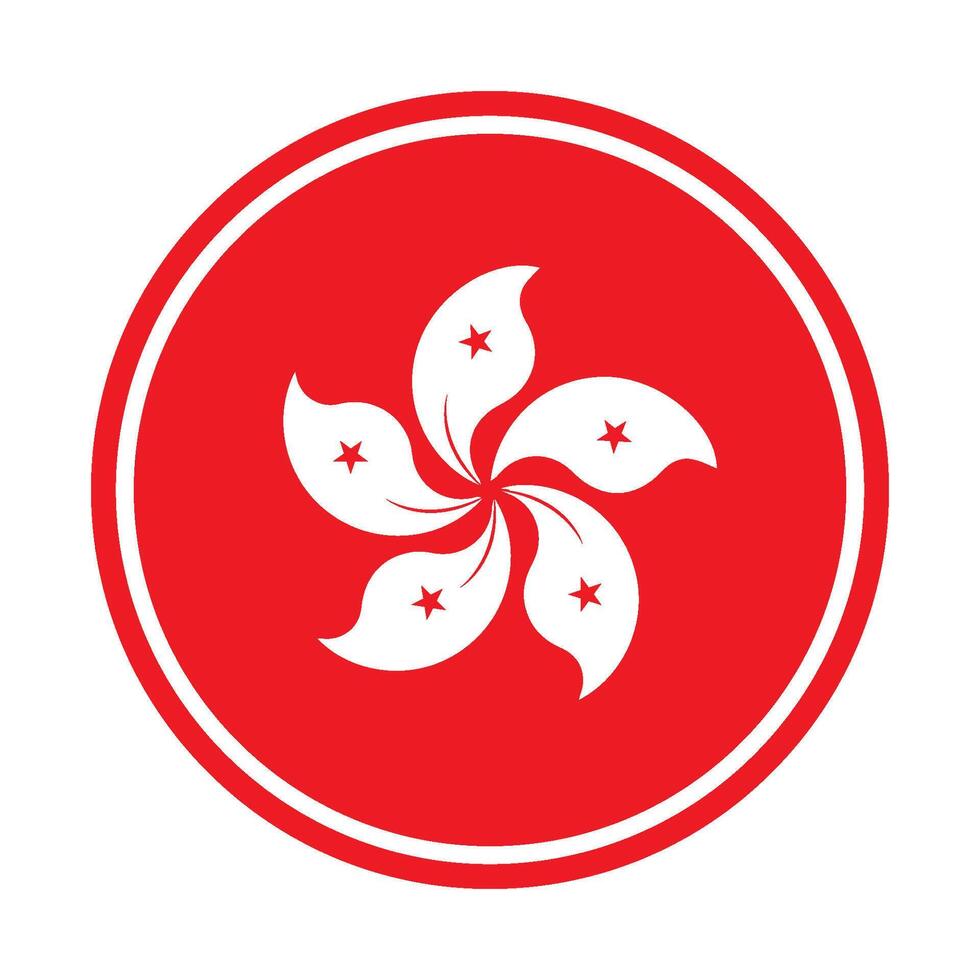 vectors illustration Hong Kong flag icon symbol design