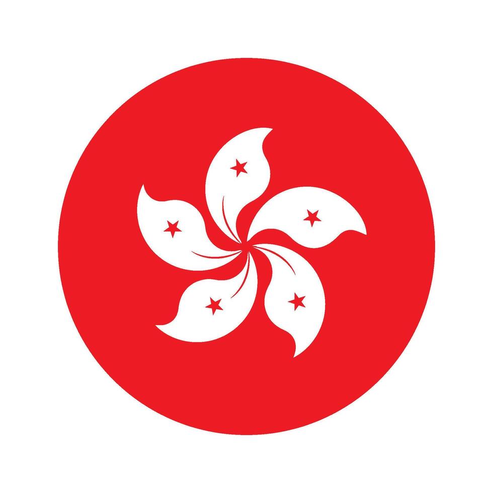 vectors illustration Hong Kong flag icon symbol design
