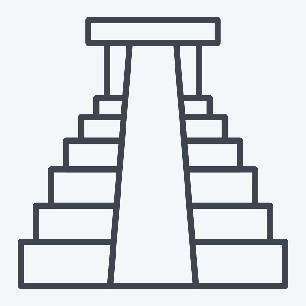 Icon Jungles. related to America symbol. line style. simple design illustration vector