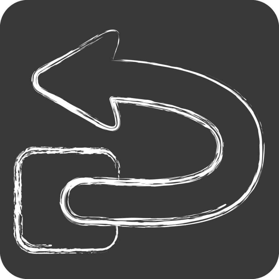 Icon Undo. related to Delete symbol. chalk Style. simple design illustration vector