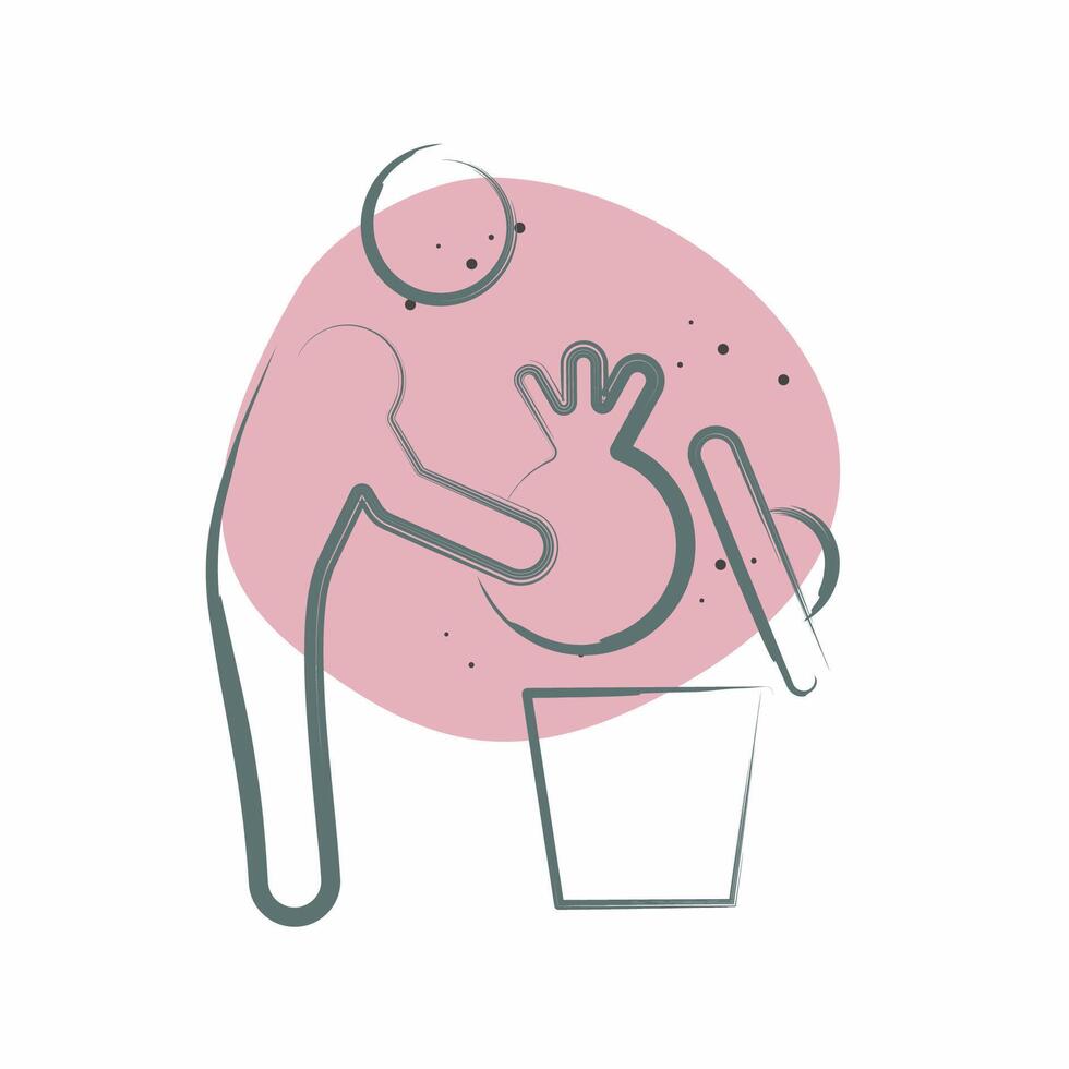 Icon Garbage. related to Delete symbol. Color Spot Style. simple design illustration vector