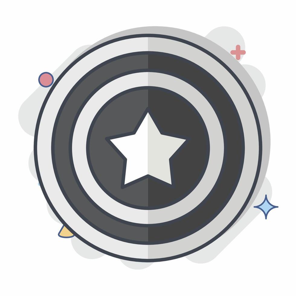 Icon Captain America. related to America symbol. comic style. simple design illustration vector