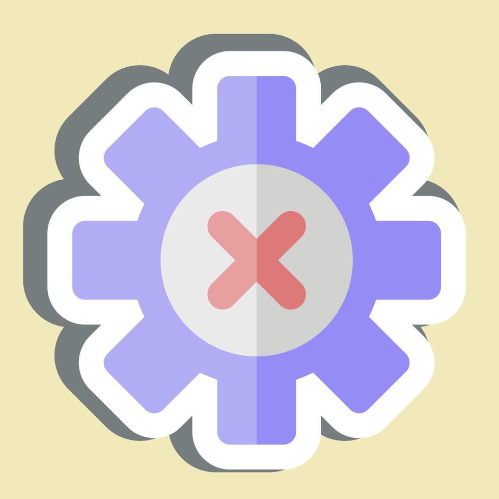 Sticker Error. related to Delete symbol. simple design illustration vector