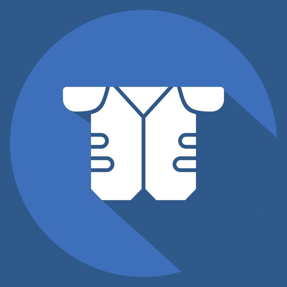 Icon Armour. related to Rugby symbol. long shadow style. simple design illustration vector
