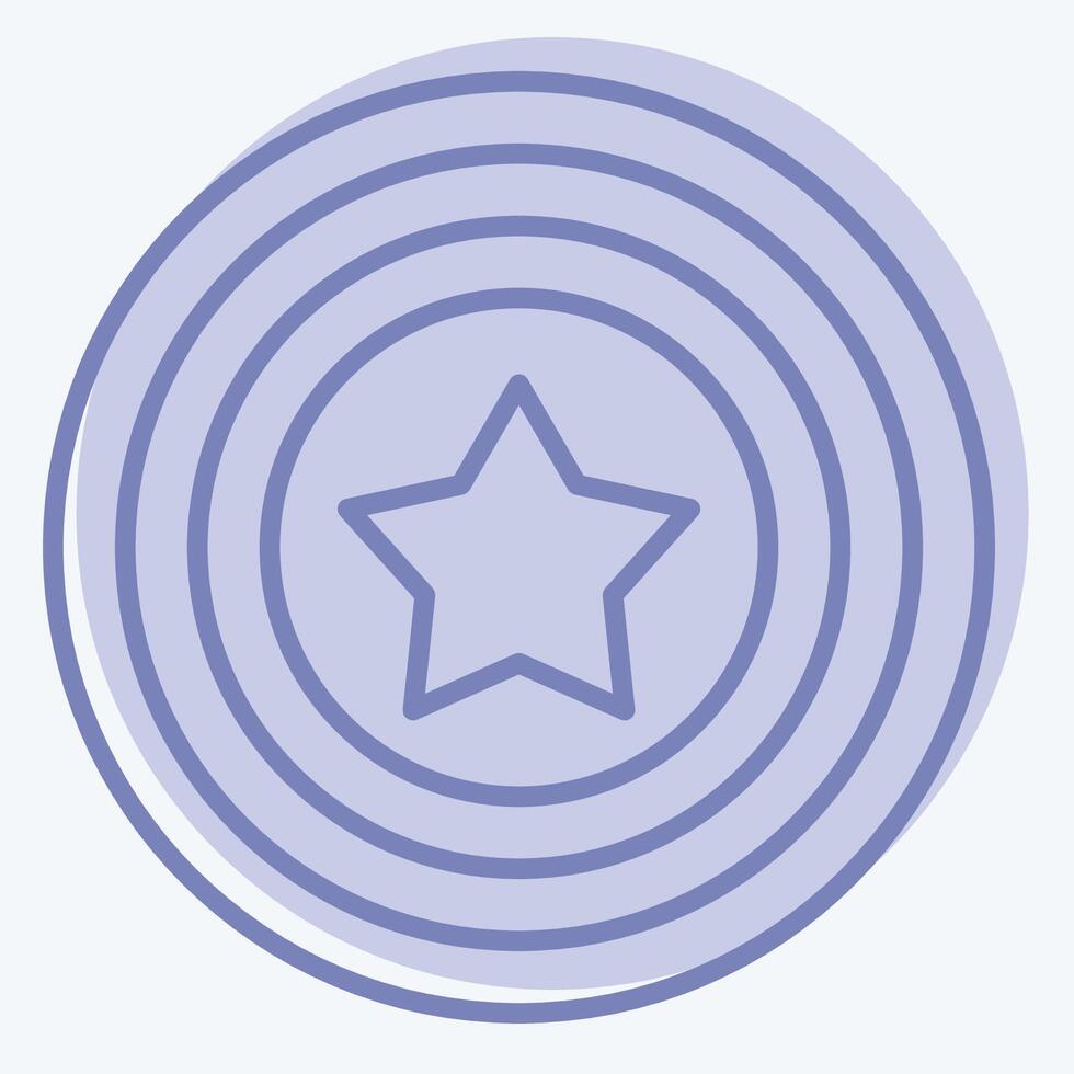 Icon Captain America. related to America symbol. two tone style. simple design illustration vector