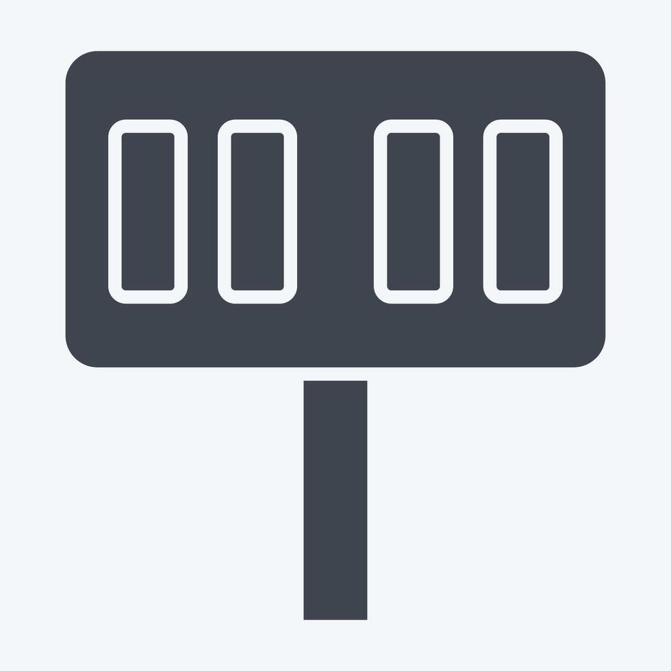 Icon Scoreboard. related to Rugby symbol. glyph style. simple design illustration vector