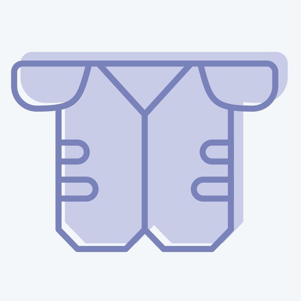 Icon Armour. related to Rugby symbol. two tone style. simple design illustration vector