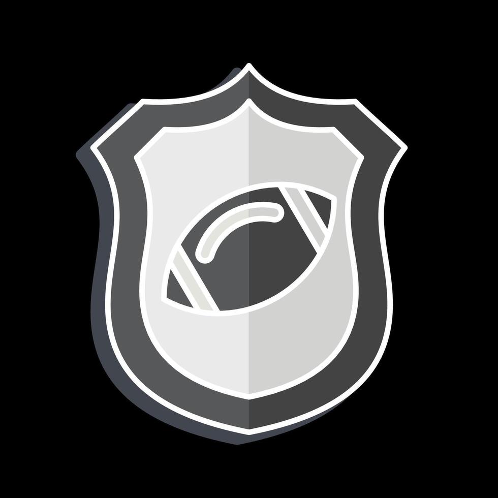 Icon Shield. related to Rugby symbol. glossy style. simple design illustration vector
