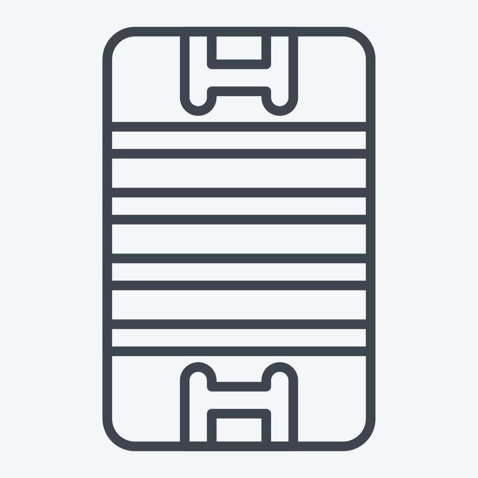 Icon Pitch. related to Rugby symbol. line style. simple design illustration vector