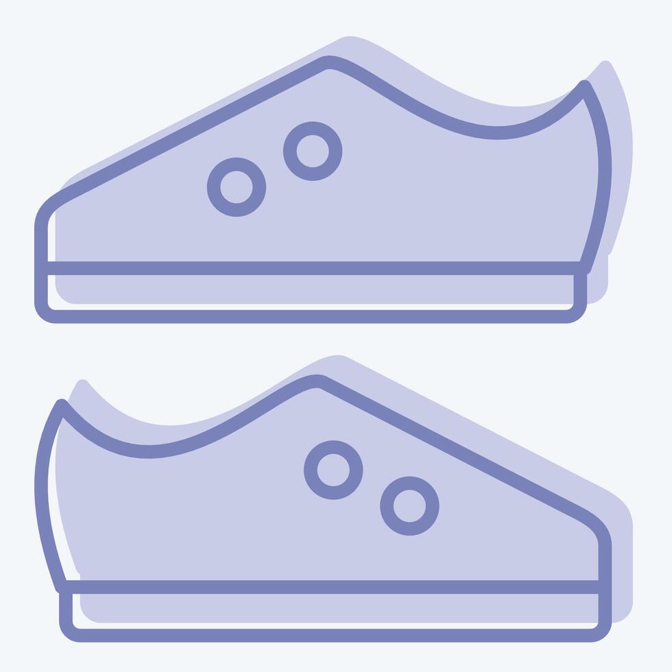 Icon Boots. related to Rugby symbol. two tone style. simple design illustration vector