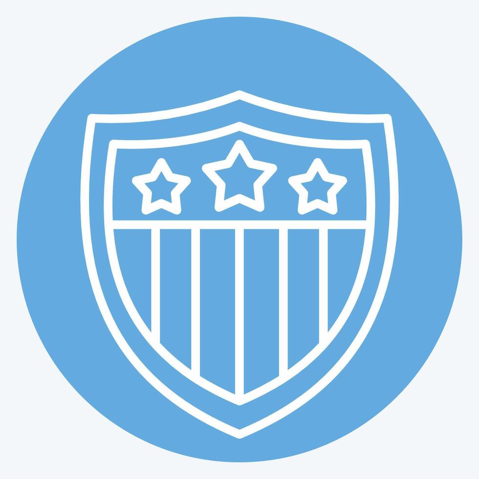 Icon Emblem. related to America symbol. blue eyes style. simple design illustration vector