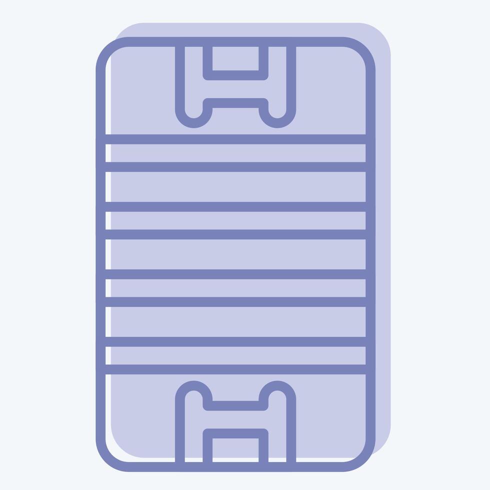 Icon Pitch. related to Rugby symbol. two tone style. simple design illustration vector