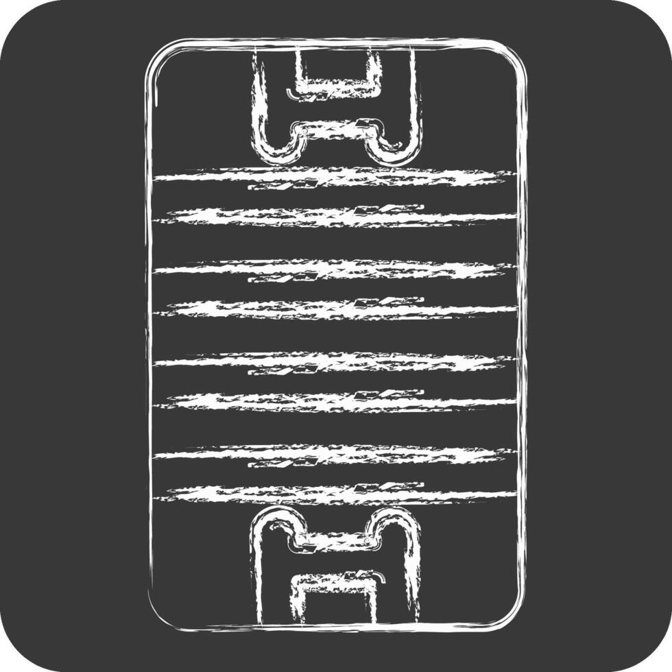 Icon Pitch. related to Rugby symbol. chalk Style. simple design illustration vector
